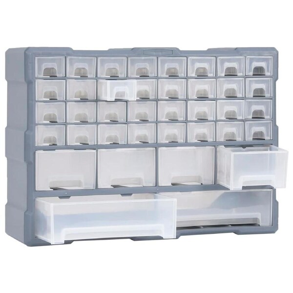 Multi-drawer Organiser with 38 Drawers 52x16x37.5 cm vidaXL