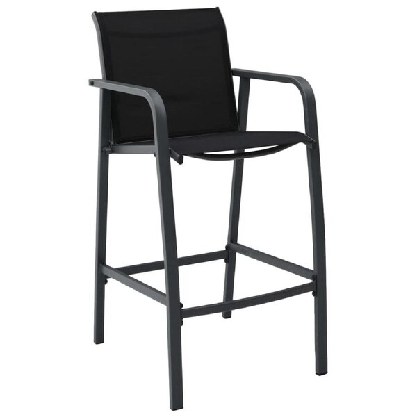 5 Piece Garden Bar Set Black vidaXL