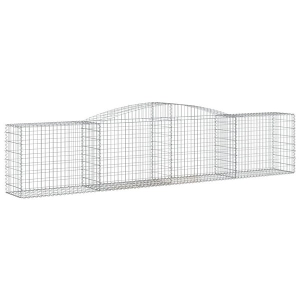 Arched Gabion Basket 400x50x80/100 cm Galvanised Iron vidaXL