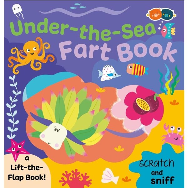 BUDDY & BARNEY FART BOOK - Under The Sea - Board Book With Lift-The-Flap Scratch And Sniff Pages - Fun Sea Creature Race - 3 Years+