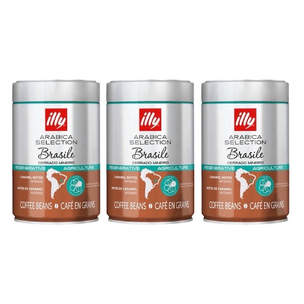 Illy Arabica Selection Brazil Whole Bean Coffee Medium Roast 750g (3 x 250g)