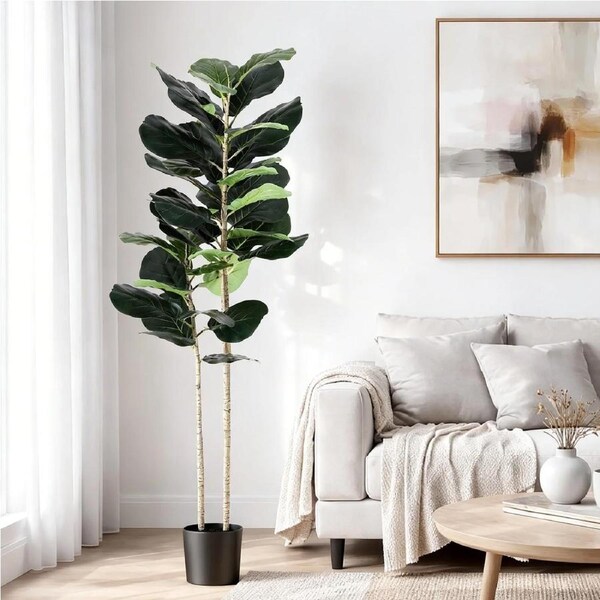 Artiss 150cm Artificial Fiddle Tree Faux Trees Indoor Decor Artificial Plants Lifelike Plant 1.5M