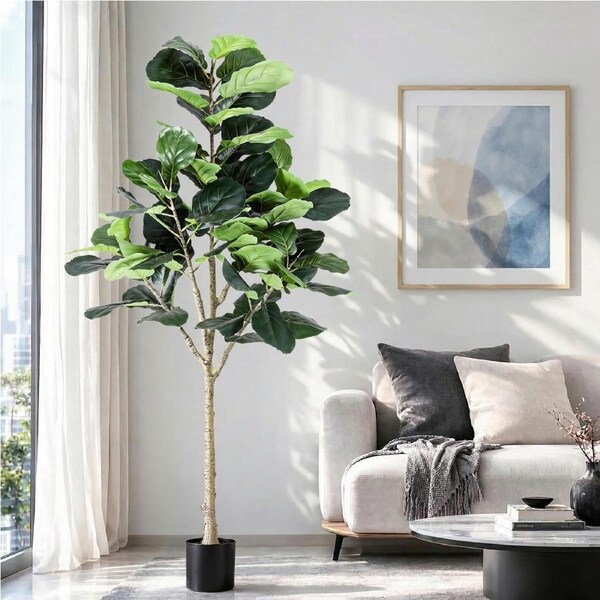 Artiss 180cm Artificial Fiddle Tree Faux Trees Indoor Decor Artificial Plants Lifelike Plant 1.8M