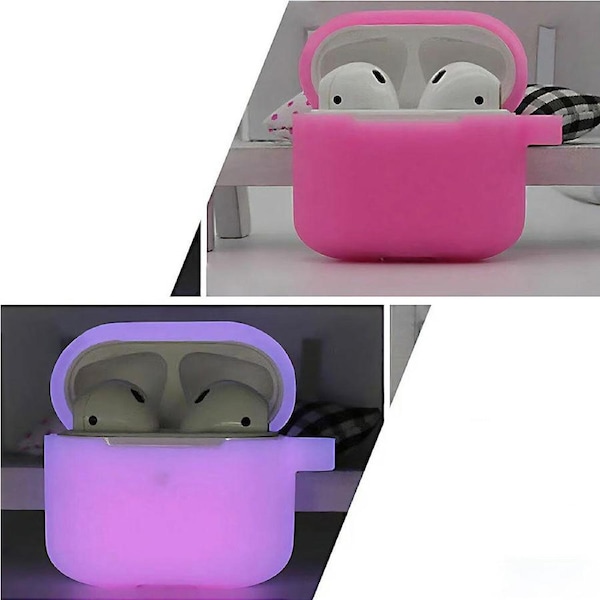 Apple AirPods 3rd generation Case 3rd Gen Luminous Silicone Protective Cover Pink