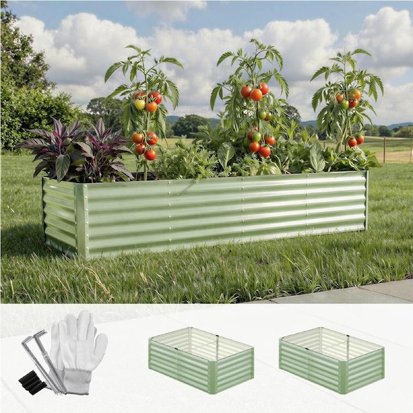 Livsip Garden Bed 240x80x45CM Raised Container Vegetable Planter Box Green