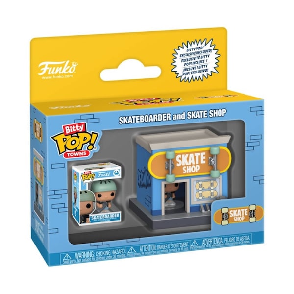Bitty City Skate Shop and Skateboarder Funko Bitty POP! Towns
