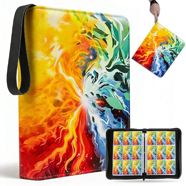 Vivva 900 Pockets Card Album Spots Cards Binder Book Game Card Collectors Holder Case For Pokemon Cards- Leaf