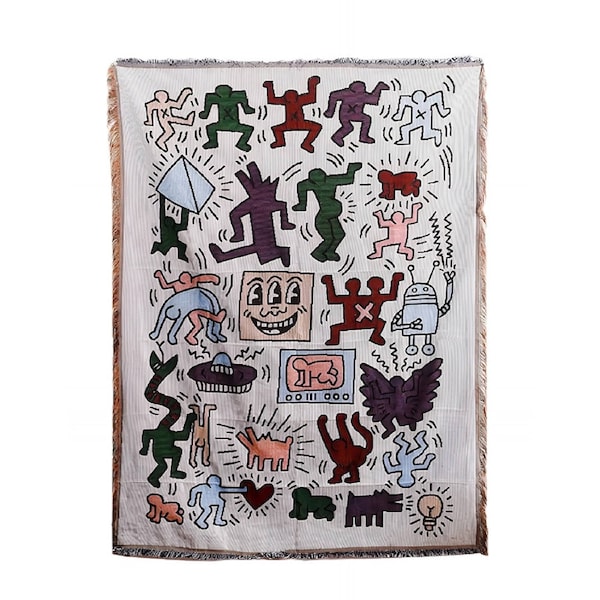 Anycozy Jacquard Jigsaw Throw Blanket Sofa Bed Cover Tapestry