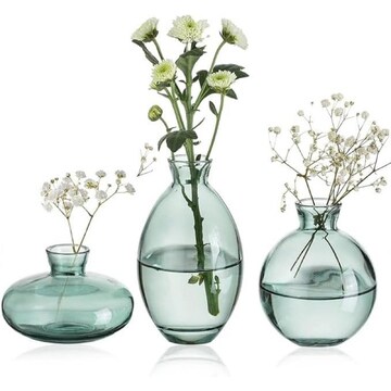 3 Pcs Mini Bud Vases,Small Flower Vases Suitable for Birthday Party, Anniversary, Wedding Reception