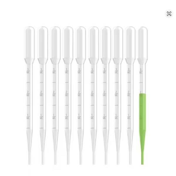 Pasteur Pipette Plastic- Pack of 100 Pcs- (3ml)