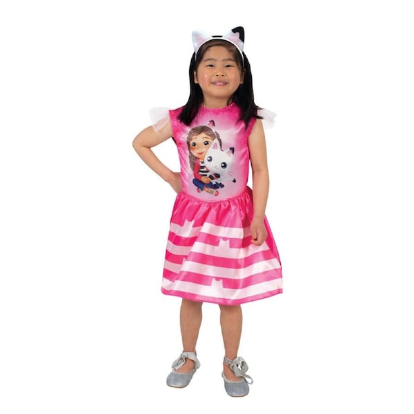 Gabby's Dollhouse Gabby & Pandy Dress w/ Headpiece Kids/Girls Costume 3-5y