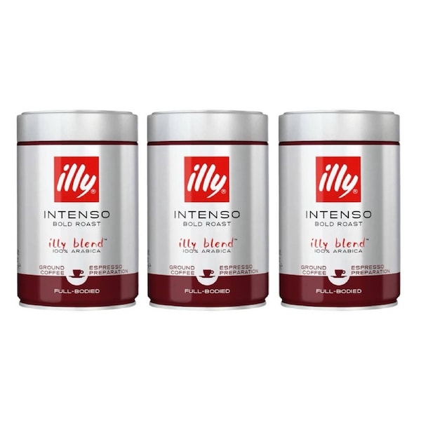 Illy Intenso Ground Coffee Bold Roast 750g (3 x 250g)
