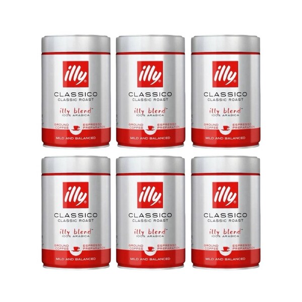 Illy Classico Ground Coffee Medium Roast 1.5kg (6 x 250g)