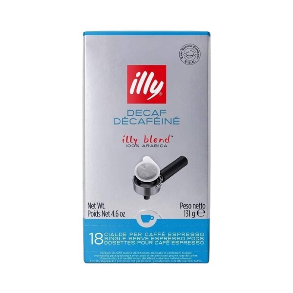 Illy Decaf E.S.E. Coffee Pods Medium Roast – 18 Pack