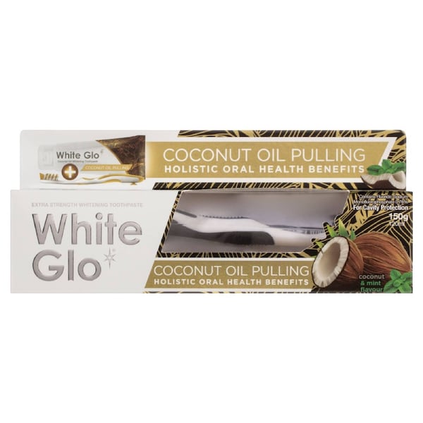 White Glo Coconut Oil Whitening Toothpaste 150g