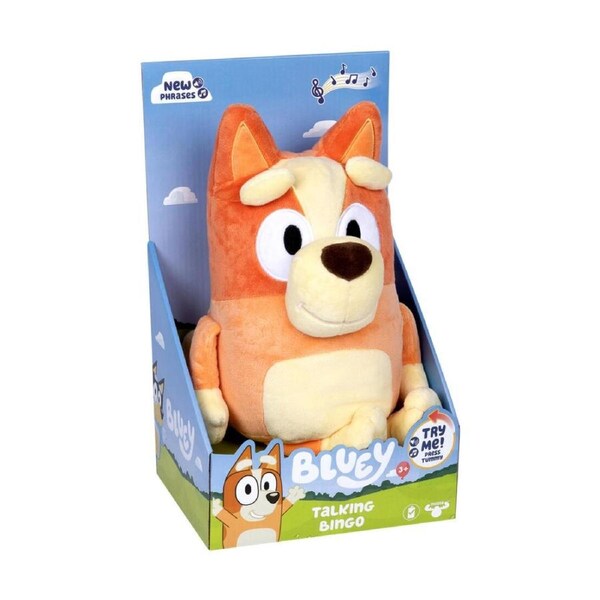 Bluey Super-Soft Series 2 Talking SFX Bingo Single Kids Plush Toy 3y+