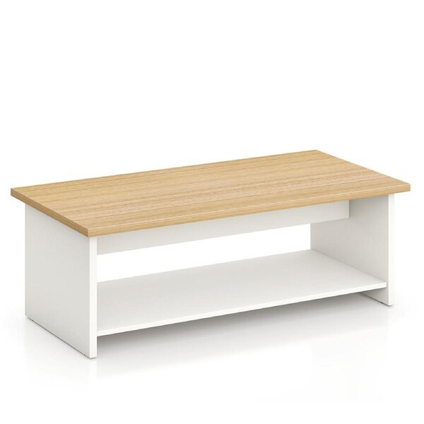 Hellofurniture Esma Coffee Table Rhine Light Oak and White