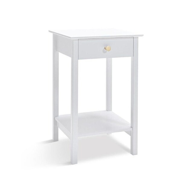 Hellofurniture Franco Bedside Table White