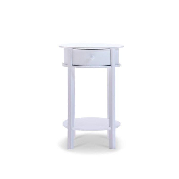 Hellofurniture Franco Round Side Table White