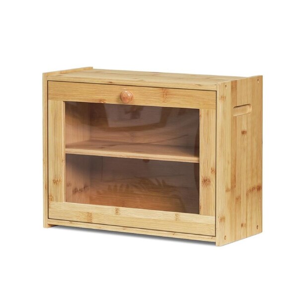 Hellofurniture Bamboo Bread Box