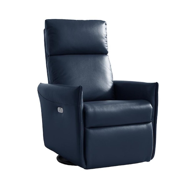 Hellofurniture Cooma Electric Swivel Recliner Chair Midnight Blue