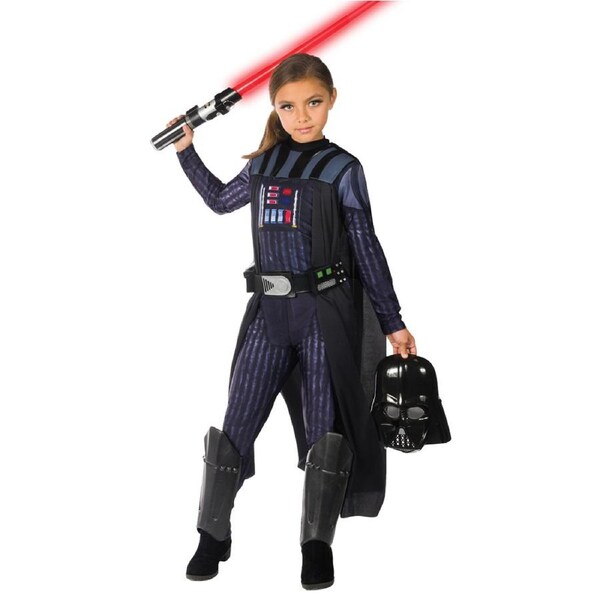 Star Wars Darth Vader Deluxe Kids/Girls Costume w/ Mask Cosplay Party M