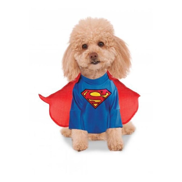 Superman Superman Shirt/Cape Deluxe Pet/Dog Suit Party Cosplay Costume S