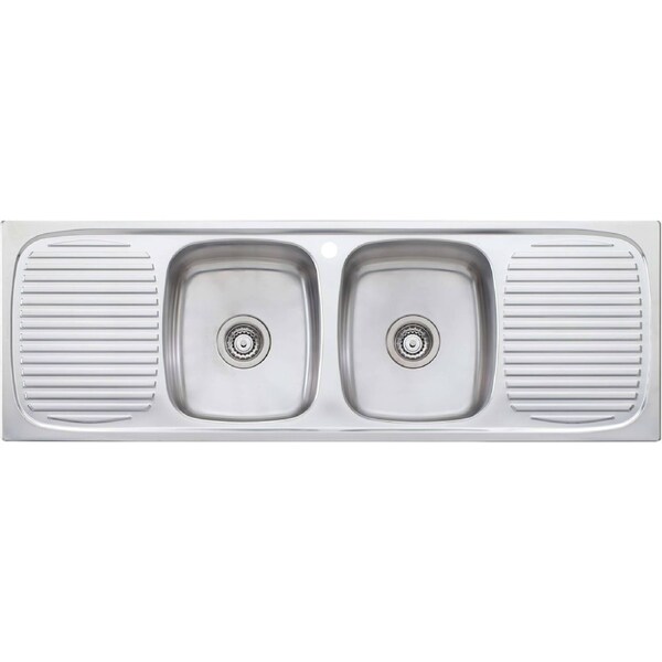 Oliveri Ultraform Double Bowl Inset Sink With Double Drainer UF13D