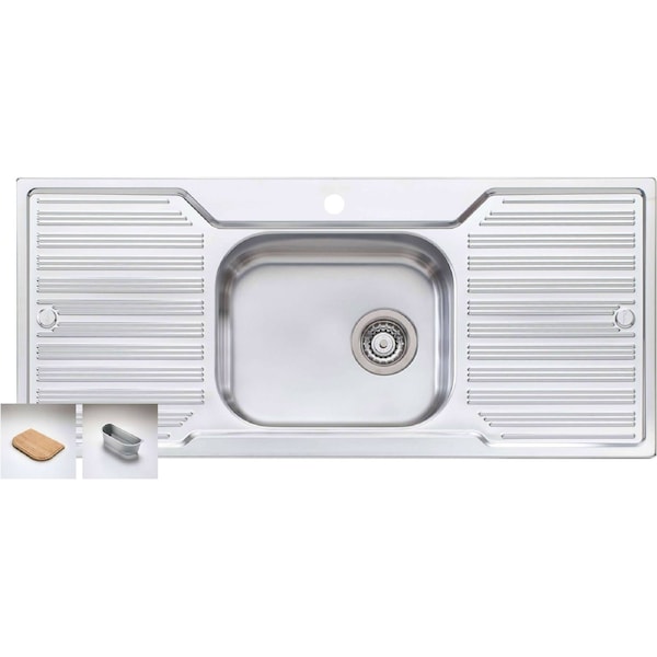 Oliveri Diaz Single Bowl Inset Sink With Double Drainer DZ133