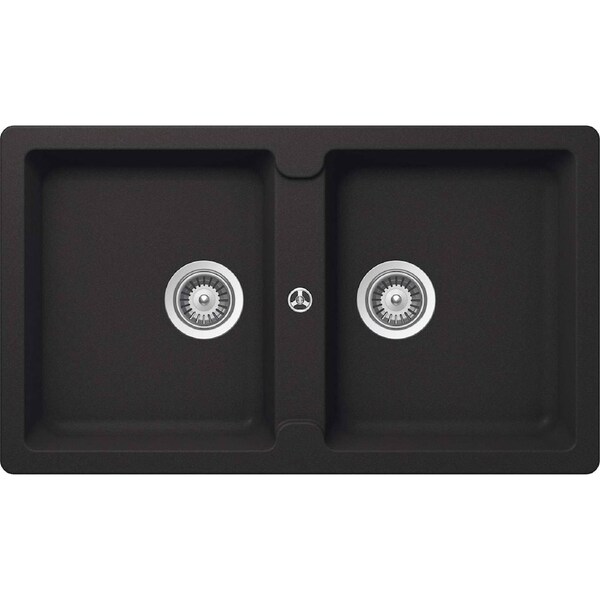 Abey Schock Typos Onyx N200 Double Bowl Inset Granite Sink TN200B