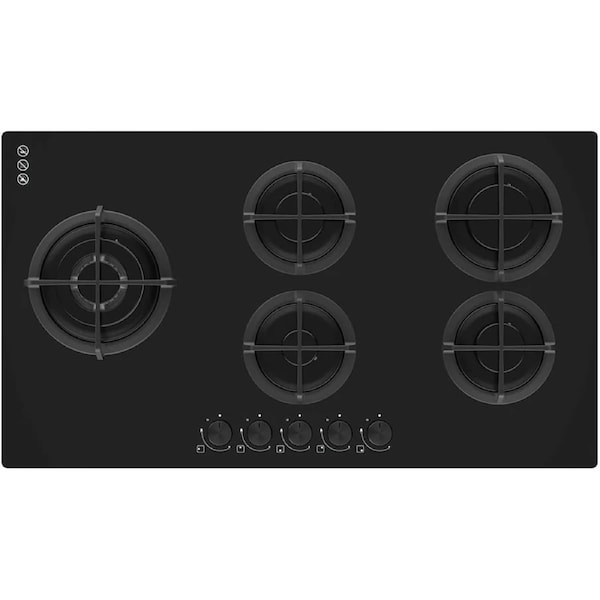 Casa 90cm Gas on Glass 5 Burners Cooktop GHB190CA