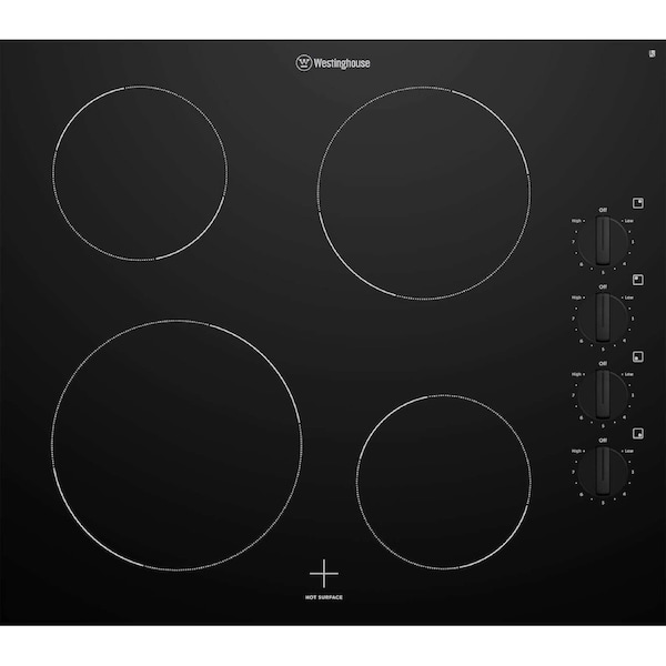 Westinghouse 60cm Black Ceramic Glass Electric Cooktop WHC642BC