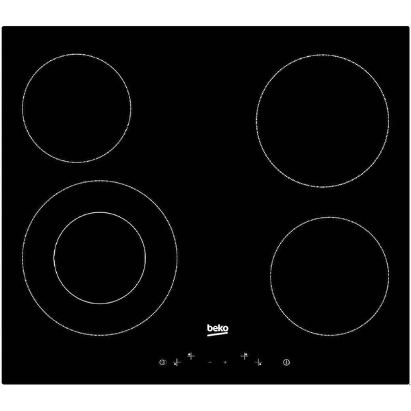 Beko 60cm Vitroceramic 4 Zone Electric Cooktop HIC644021