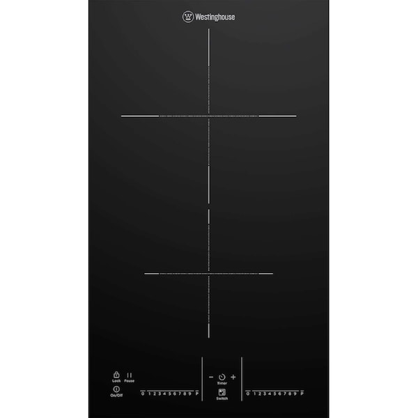 Westinghouse 30cm 2 Zone Black Ceramic Glass Induction Cooktop WHI323BE