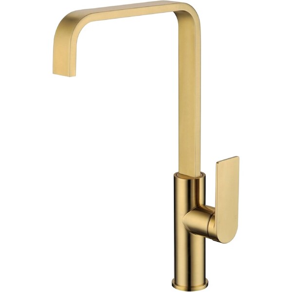 Casa Gooseneck Sink Mixer Mixer Tap Brushed Gold CASA1001BG