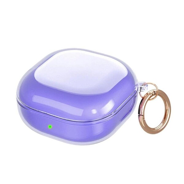 Purple Silicone Protective Cover Case Clear Samsung Galaxy Buds 2 Live Pro Earbuds With