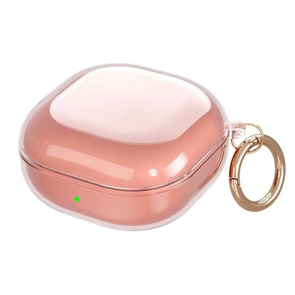 Pink Silicone Protective Cover Case Clear Samsung Galaxy Buds 2 Live Pro Earbuds With