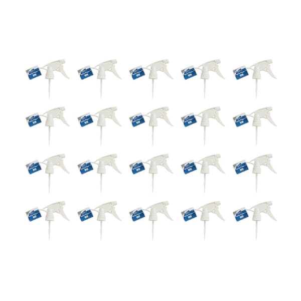 24PK Edco Adjustable Setting 257mm Stem Spray Trigger For Use With 500ml White