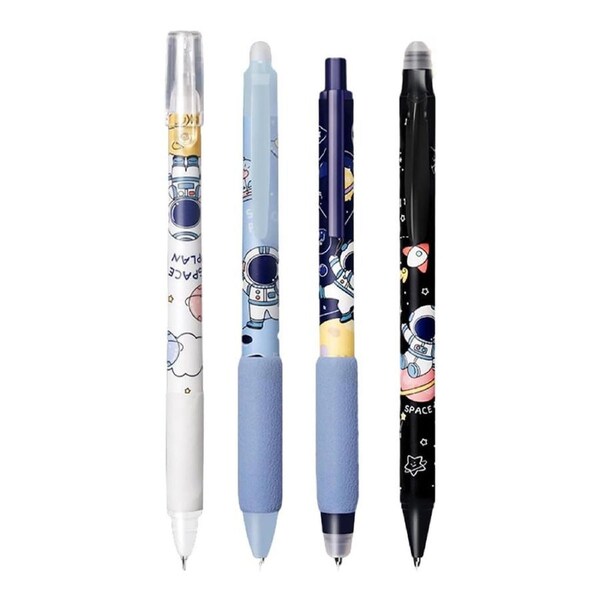 HOLALA Erasable Pens Black Ink Gel Pen with Eraser Clear 0.5mm Fine Point for Note Taking