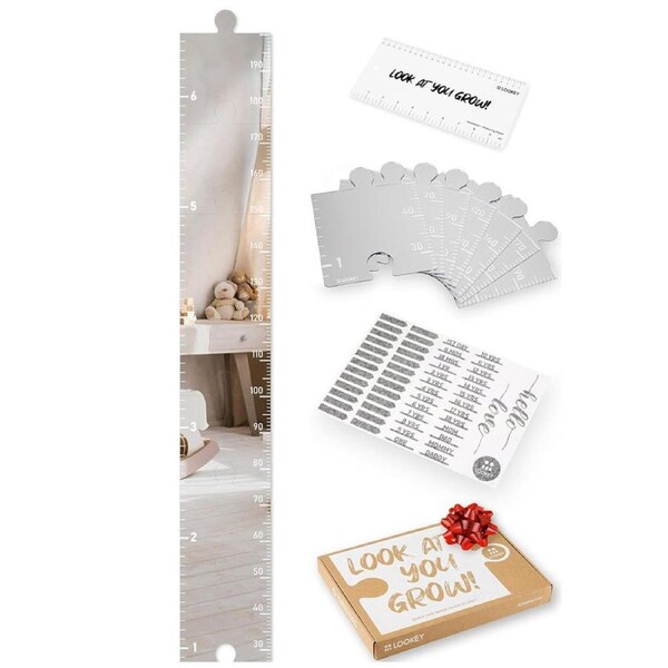 HOLALA Growth Chart Mirror for Wall Puzzle Mirror Bedroom Wall Decor