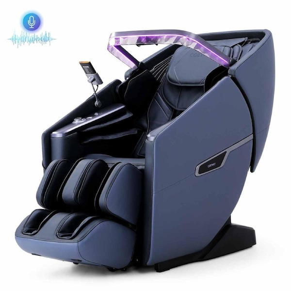 Costway 4D Full Body Massage Chair Zero Gravity SL Track Recliner Heating Shawl Foot Rollers Mobile Phone Holder