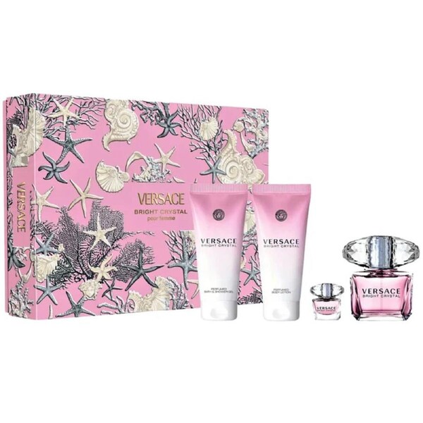 Versace Bright Crystal 90ml EDT 4 Piece Gift Set