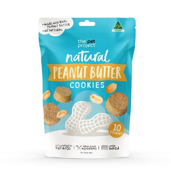 The Pet Project Natural Dog Treats Peanut Butter Cookies 10 Pack