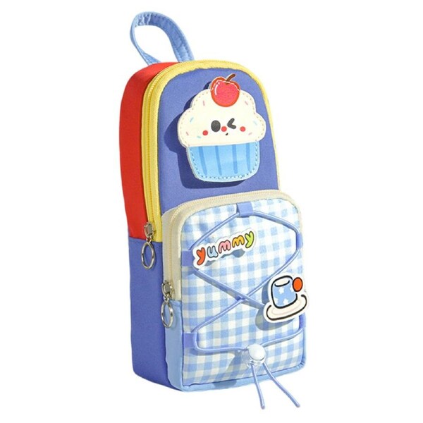 HOLALA Cute Pencil Case Large Zippered Pen Pouch Organizer Back to School Gift for Girls-Cherry