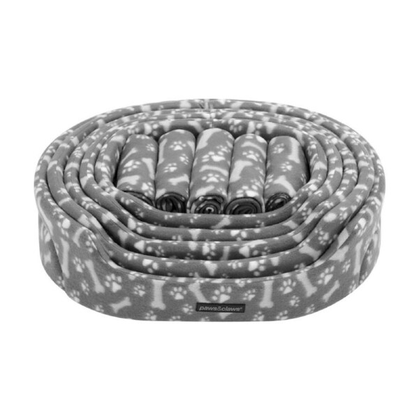 Paws And Claws Pet Bed and Blanket 10PC Set Beds 41x27x11 to 62x47x16cm Blanket 70x70cm Soft Polar Fleece High Walls Resistant Material Easy To Clean