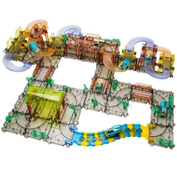 HOLALA 132Pcs Splicing Track Train Set Electric Car Adventure Toys for 3-8 Year Old Boys and Girls