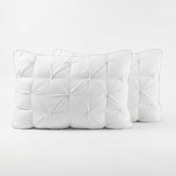 Royal Comfort Luxury Hotel Pillow 2 Pack 800GSM Microfibre 50x90cm White
