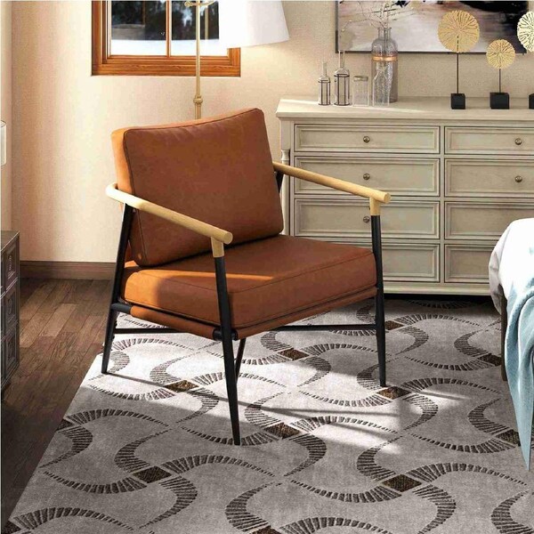 Giantex Mid-Century Modern PU Leather Accent Chair w/Removable Back Pillow & Sturdy Metal Frame Upholstered Lounge Armchair for Living Room Bedroom Office