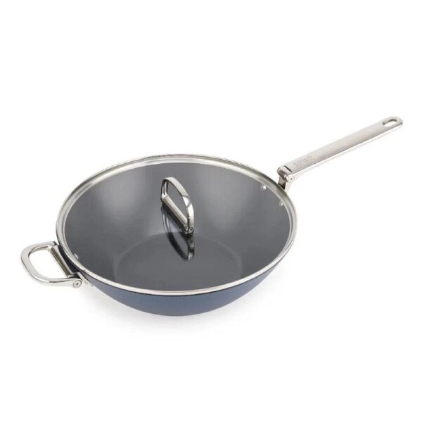 Joseph Joseph Space Non Stick Induction 32cm Wok With Glass Lid