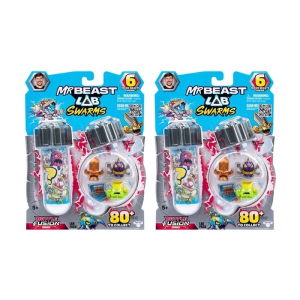 2x 6pc MrBeast Lab Swarms Series 4 Mystery Micro Beasts Kids Toy 5y+ Assorted